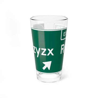 Zzyzx Road (California) (Road Sign) Pint Glss 16oz 16oz - Go Mug Yourself