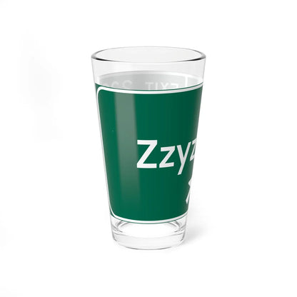 Zzyzx Road (California) (Road Sign) Pint Glss 16oz - Go Mug Yourself